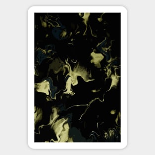 black and yellow marble Sticker